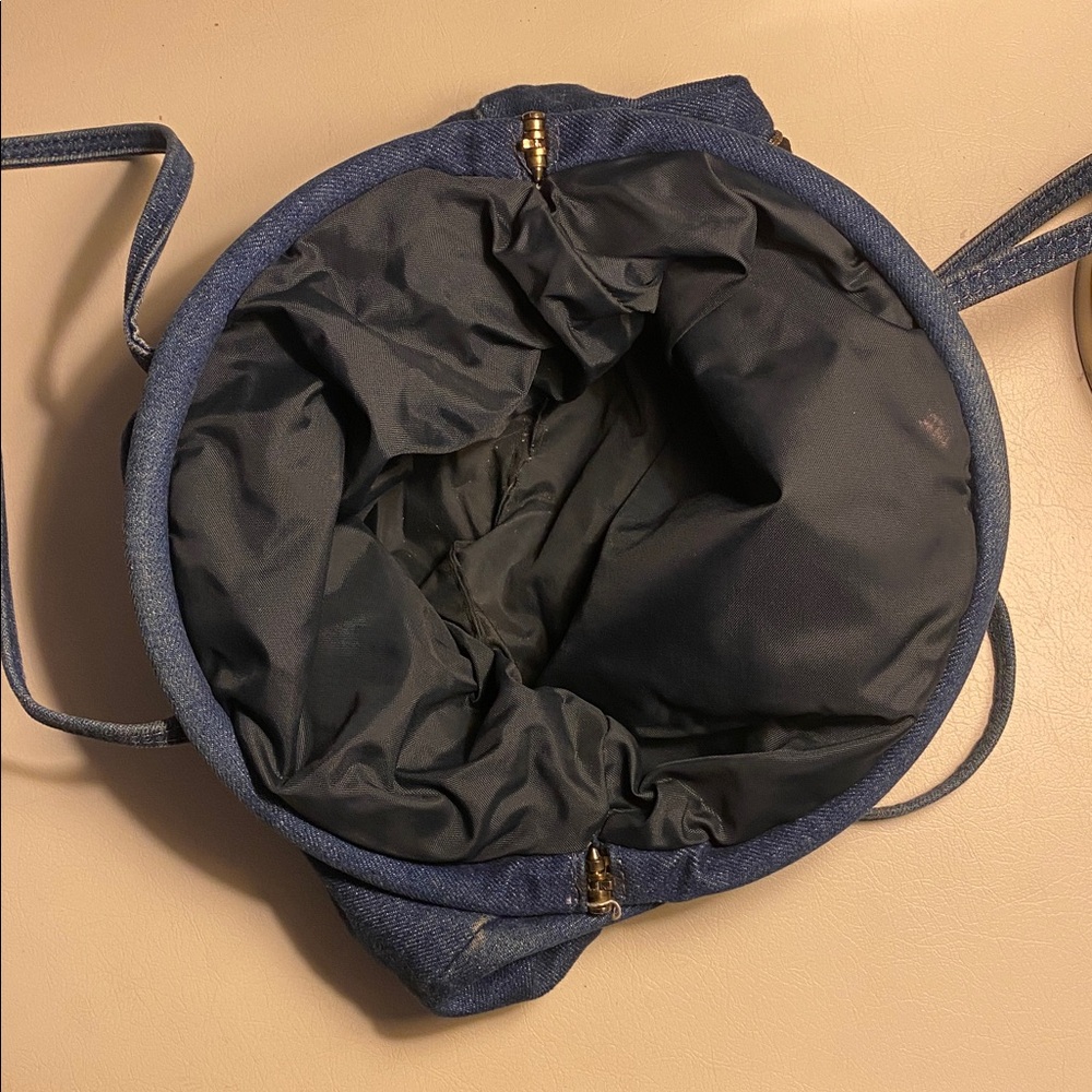 Blue and Black Denim Handbag - Picture 4 of 7